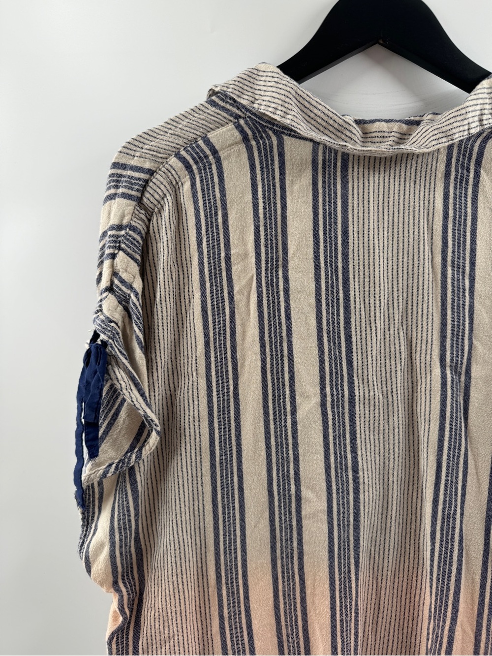 Free People Baby Blues Striped Ombre Button Down Shirt Women's Size Medium - Picture 7 of 8
